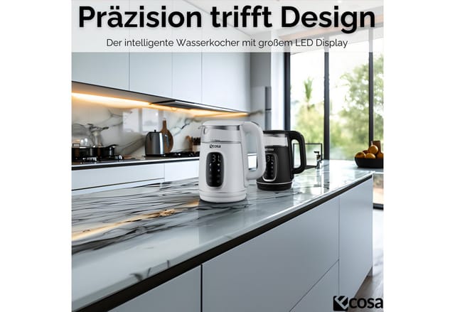 Ecosa EO-698 Wasserkocher mit Temperatureinstellung 1,7 L