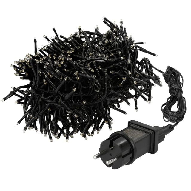 ECD Germany LED Büschel Lichterkette 4m 576 LEDs Warmweiß Strombetrieb IP44