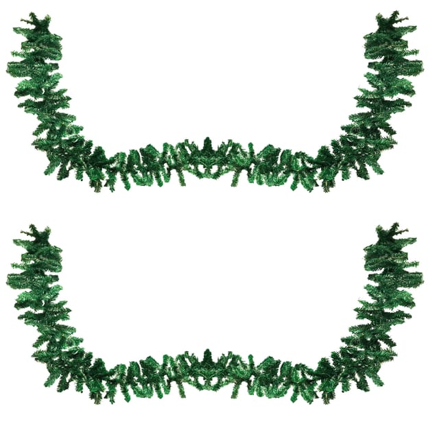 Mojawo 2er Set Tannengirlande Künstlich 270 cm Weihnachtsdeko für Innen und Außen Kunststoffgirlande