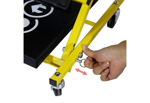 CCLIFE Werkstatt Rollbrett Montagerollbrett 2in1 KFZ Werkstatthocker Montageliege bis 150kg Rollsitz mit 6