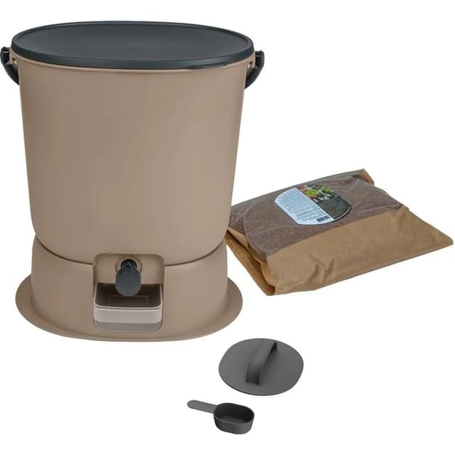Skaza Biomülleimer Bokashi Essential Starterset Capuccino