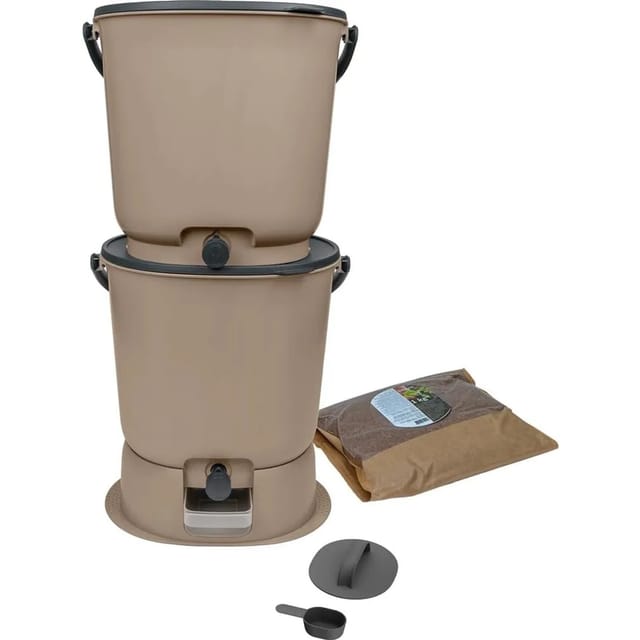 Skaza Biomülleimer Bokashi Essential 2er Set Capuccino