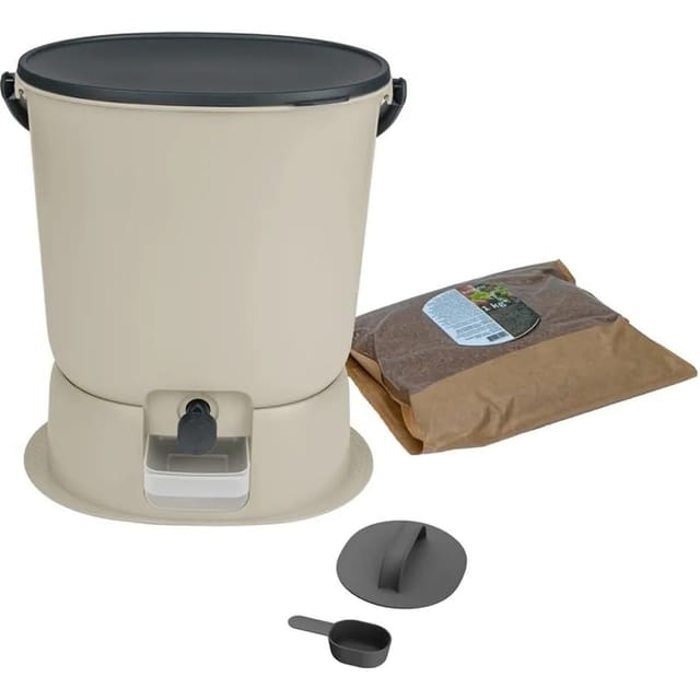 Skaza Biomülleimer Bokashi Essential Starterset Cremeweiß