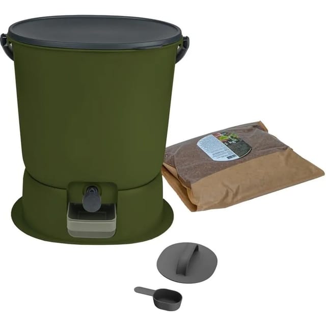 Skaza Biomülleimer Bokashi Essential Starterset Olivegrün