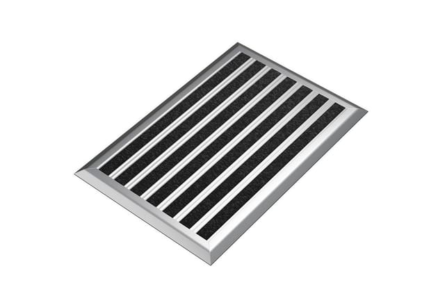 Björn&Schiller Fußmatte mit Silbernem Aluminium Rand 40 x 60 cm für Außenbereich