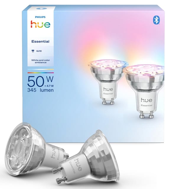 Philips Hue Leuchtmittel GU10 6.500 K 345,m 4,7 W 2er Set