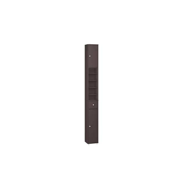 SoBuy Badezimmerschrank Hochschrank Badregal mit 6 Einlegeböden 20x180x20cm BZR34-II-BR