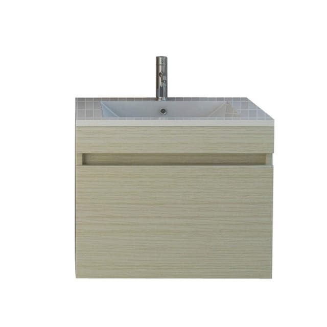 Jet-Line Waschtisch Innsbruck 59 cm in Holzoptik Oak Waschbecken und Unterschrank