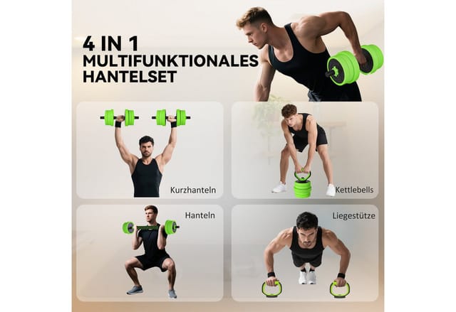 SPORTNOW Hanteln Set Kunststoff Sand 95L x 20B x 20H cm
