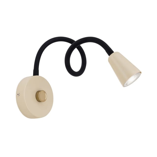 Orion Leuchten Wandleuchte Dimmer 1 x GU10 Schwarz Beige