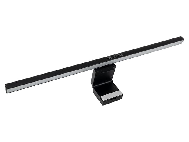LUXULA Monitorleuchte Stufenlos Dimmbar CCT Warm- Kaltweiß Klemmleuchte 5W 250lm 2900-6200K Schreibtischlampe Homeoffice USB Schwarz
