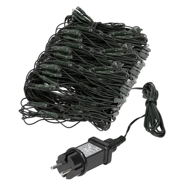 ECD Germany LED Lichternetz mit 320 Warmweiße LEDs 3x1,5 m IP44 Wasserdicht