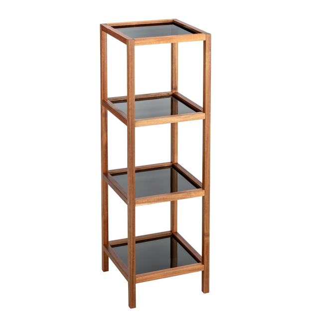 Wenko Bad- und Wohnregal Fondi 4 Etagen 36 cm x 112 cm x 36 cm Akazie