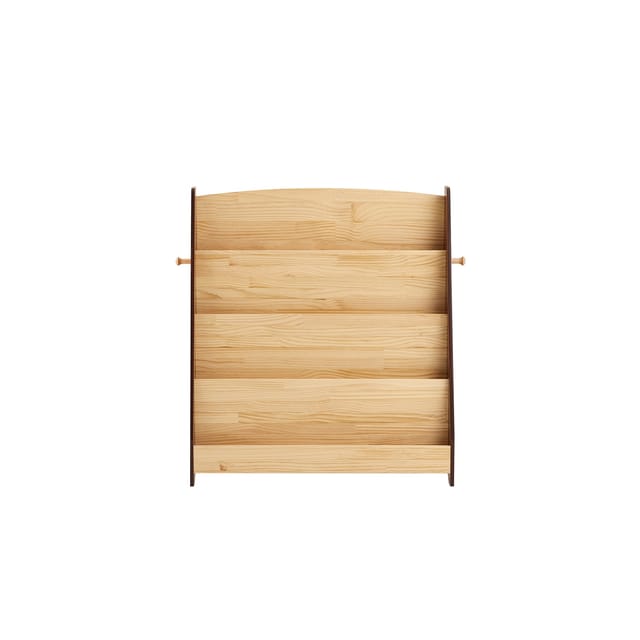 SoBuy Bücherregal Kinderregal mit 4 Ablagefächern und 2 Haken Natur 91x89x30cm KMB32-N
