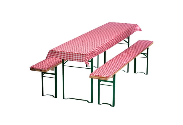 NYVI Bierbankauflagen Set 240x70cm Rot Kariert
