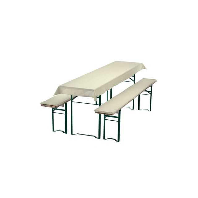 NYVI Bierbankauflagen Set 240x70cm Uni Ecru