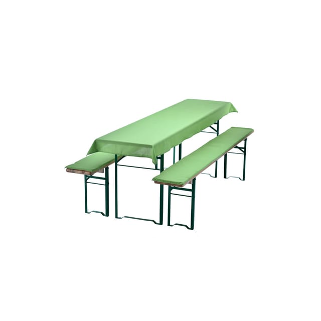 NYVI Bierbankauflagen Set 240x70cm Uni Grün