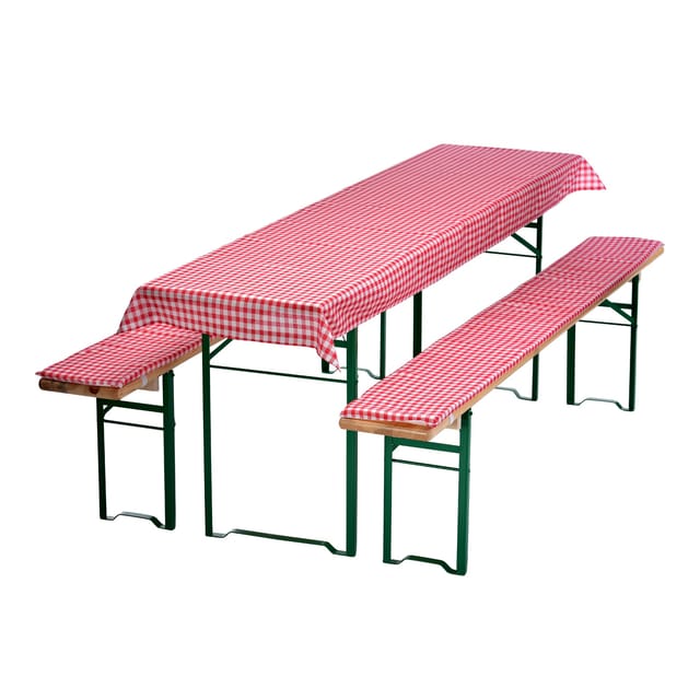 NYVI Bierbankauflagen Set 130x70cm Rot Kariert