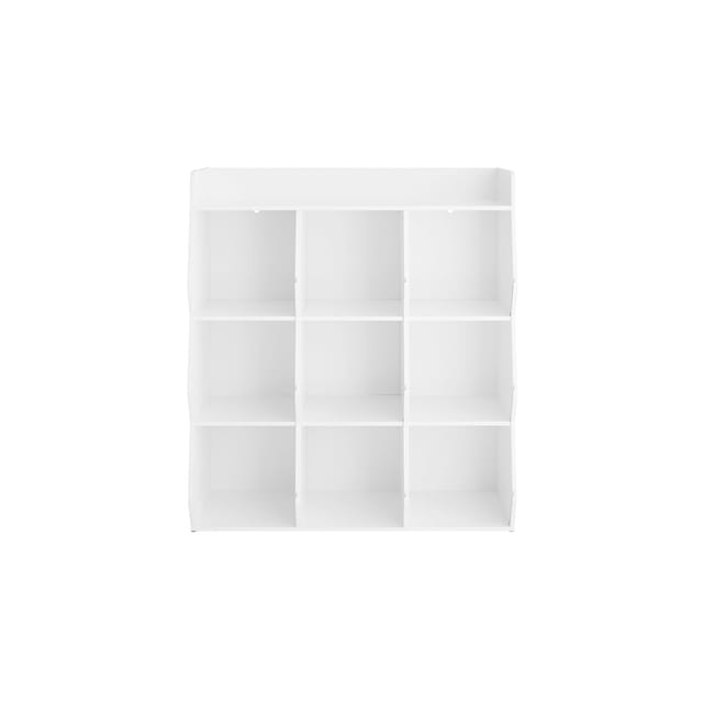 SoBuy Bücherregal Kinderregal mit 9 Offenes Fach und 1 Ablage Weiß 95x105x34cm KMB120-W