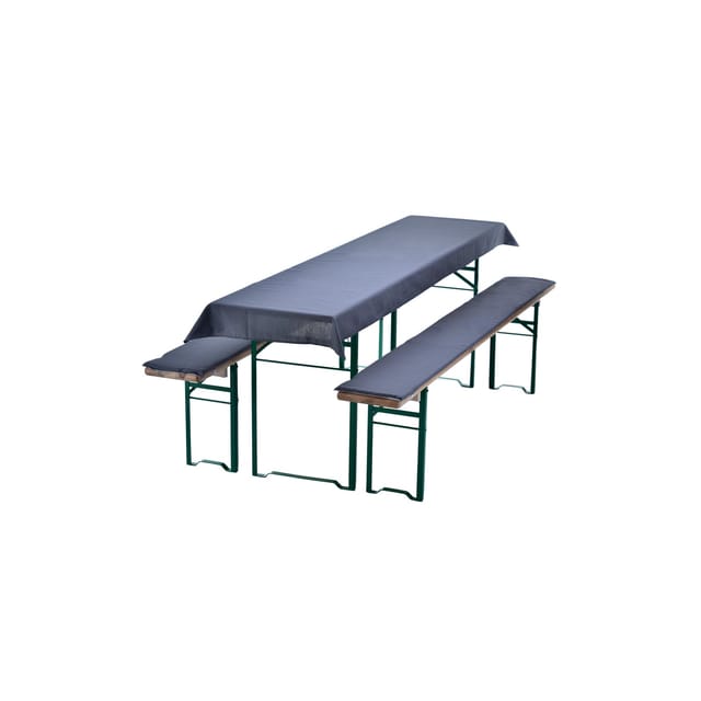 NYVI Bierbankauflagen Set 240x70cm Uni Grau