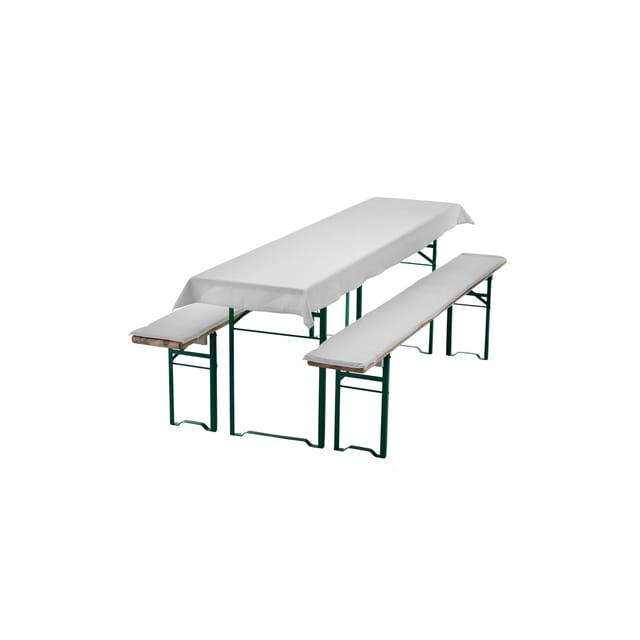 NYVI Bierbankauflagen Set 240x70cm Uni Weiß
