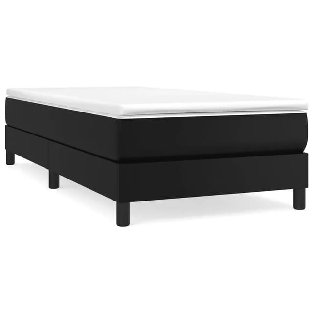 vidaXL Bettgestell Schwarz 90x200 cm Kunstleder 3120676