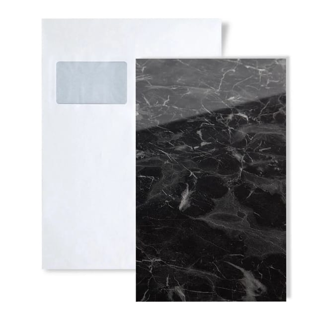 Wallface 1 MUSTERSTÜCK S-19341 DIN A5 Wandpaneel Muster MARBLE BLACK AR+
