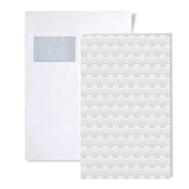 Wallface 1 MUSTERSTÜCK S-24954 DIN A5 Wandpaneel MUSTER RATTAN 20 Snow White