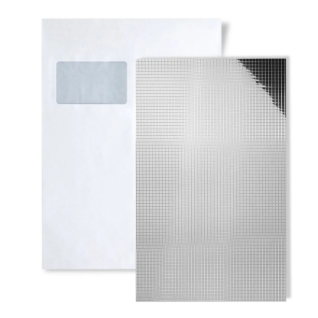 Wallface 1 MUSTERSTÜCK S-27377 DIN A5 Wandpaneel Muster SILVER 5X5