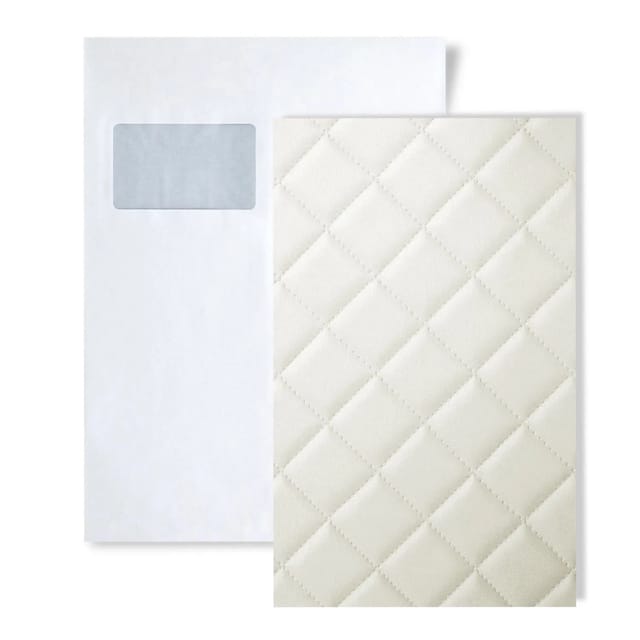Wallface 1 MUSTERSTÜCK S-15041 DIN A5 Wandpaneel Muster ROMBO 40 BIANCO
