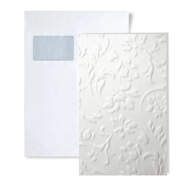 Wallface 1 MUSTERSTÜCK S-13473 DIN A5 Wandpaneel Muster FLORAL WHITE