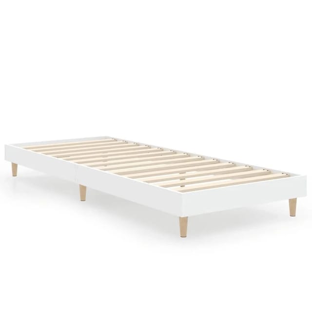 vidaXL Bettgestell Weiß 75x190 cm Holzwerkstoff 832101