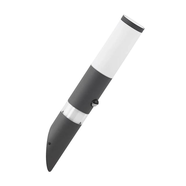 Lindby Wandleuchte Außen Okari 9926019 mit Bewegungsmelder Spritzwassergeschützt Modern in Schwarz aus Aluminium 1-flammig E27