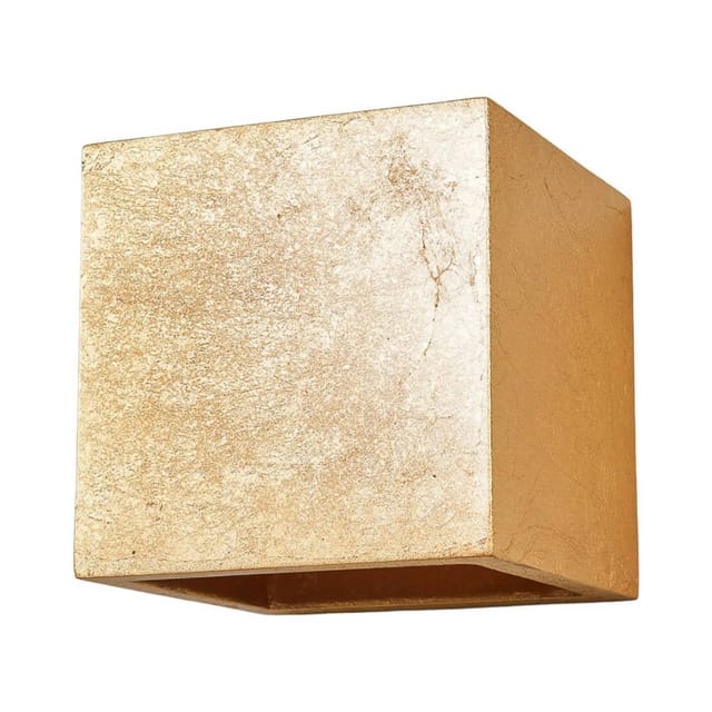 Lindby Wandleuchte Wandlampe Innen Yade 9613066 Modern in Gold Messing aus GipsTon 1-flammig G9 Wohnzimmerleuchte