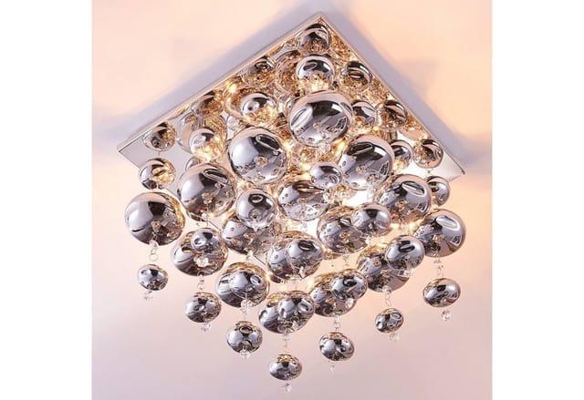 Lindby Pendelleuchte Esfera 9620909 Modern in Chrom aus Metall 4-flammig G9 Wohnzimmerleuchte