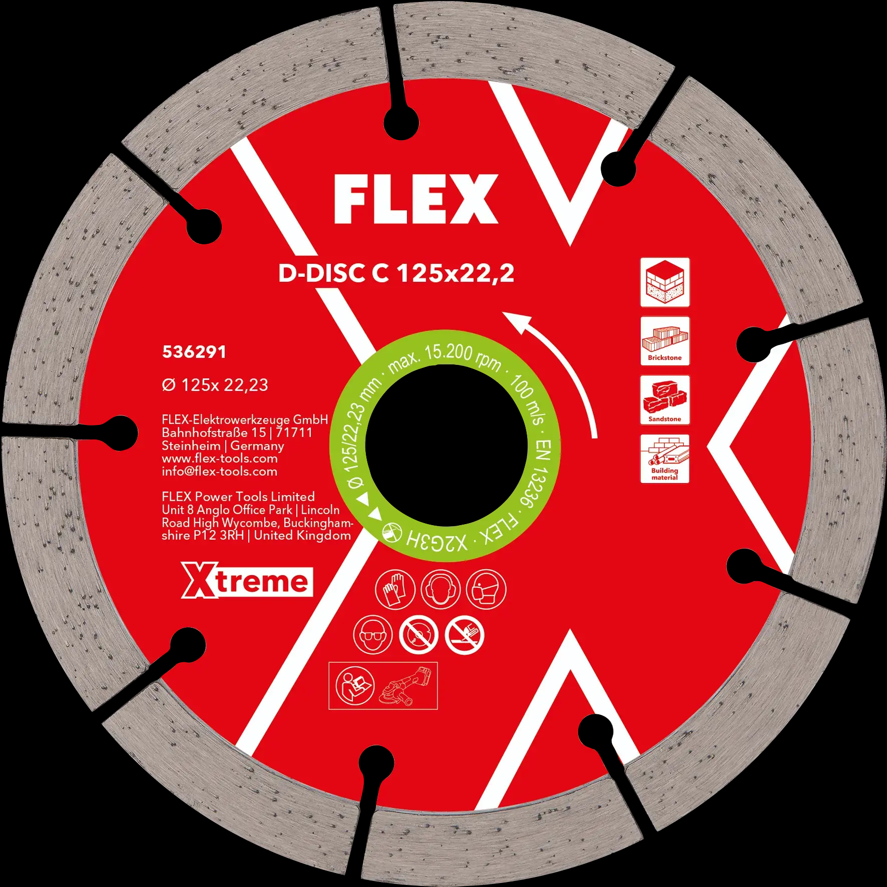 Flex Diamant-trennscheibe Beton Xtreme D-disc C 125x22,2 536291