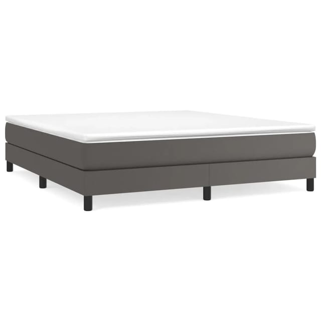 vidaXL Bettgestell Grau 160x200 cm Kunstleder 3120710