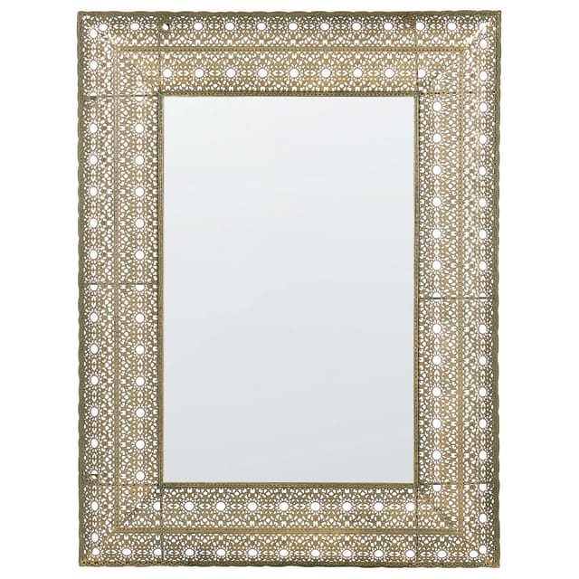 Beliani Wandspiegel DEHRADUN Gold 5x60x90