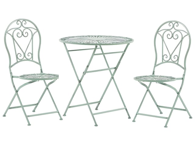 Beliani Bistro Set TRENTO Hellgrün 70x70x95