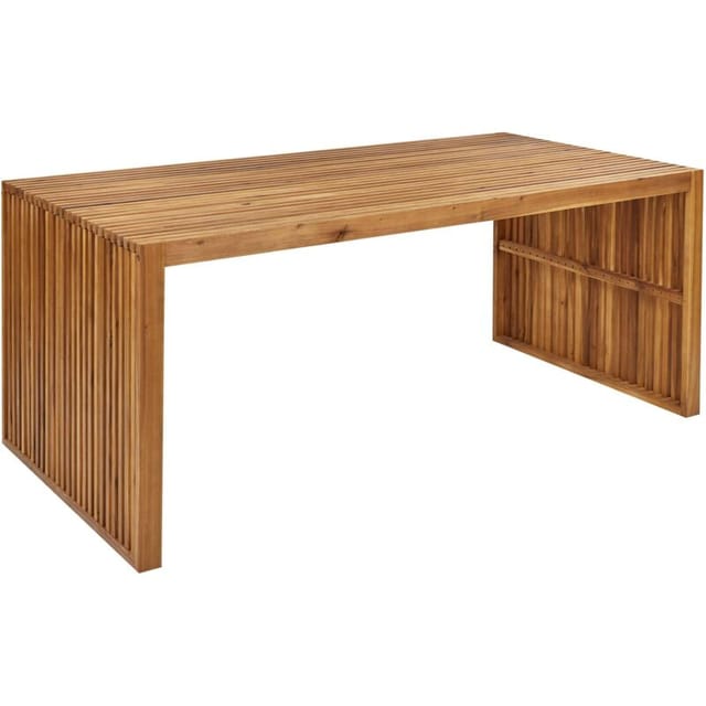 Beliani Gartentisch SULZANO Heller Holzfarbton 180x90x75