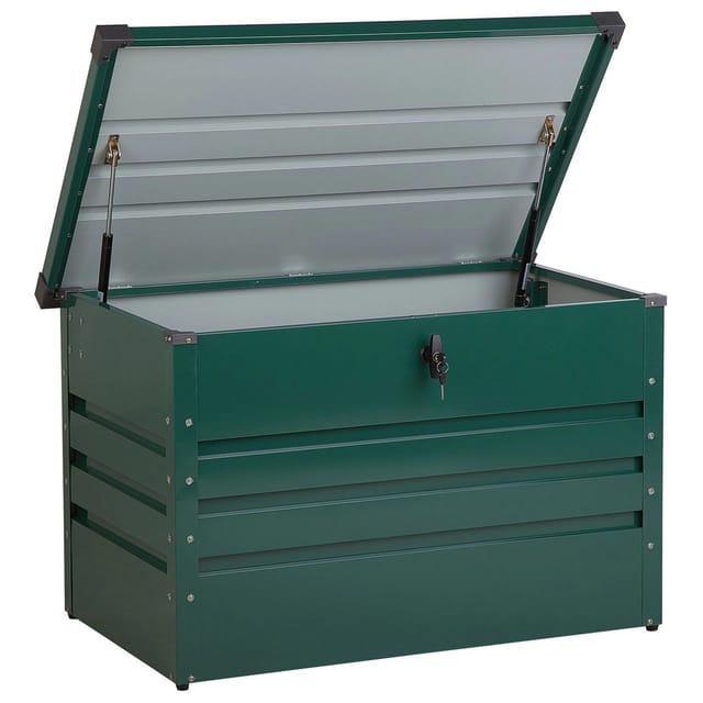 Beliani Truhe CEBROSA Dunkelgrün 62x100x64