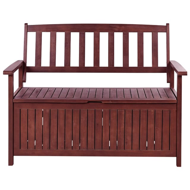 Beliani Gartenbank SOVANA Dunkelrot 60x120x91