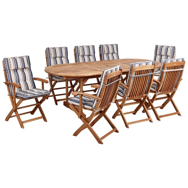 Beliani Gartentisch Set MAUI II Dunkelblau