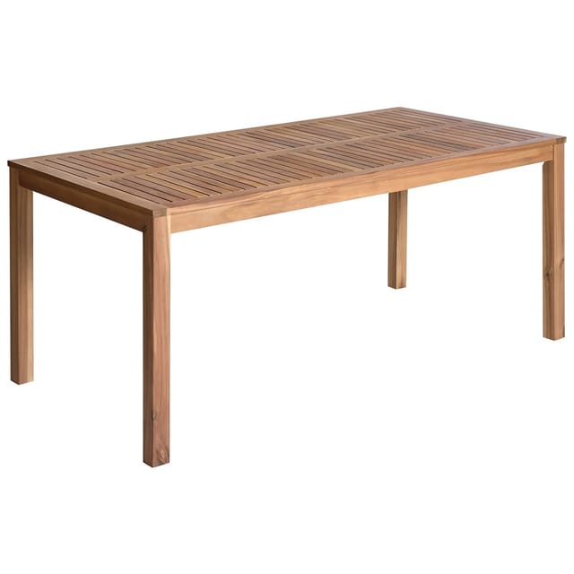 Beliani Gartentisch OMBRIANO Hellbraun 180x90x75