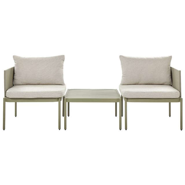 Beliani Lounge Set TERRACINA Olivgrün