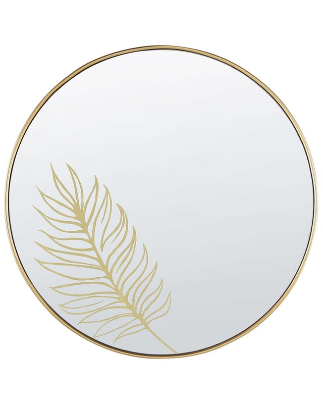 Beliani Dekospiegel SAUVIE Gold 3x57x57