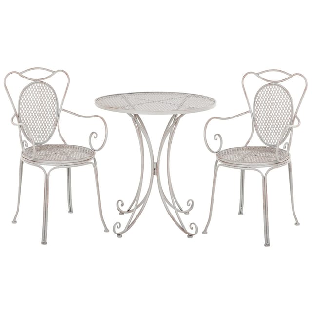 Beliani Bistro Set CILENTO Hellgrau 71x71x94