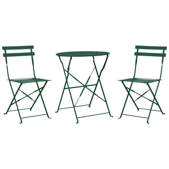 Beliani Bistro Set FIORI Dunkelgrün
