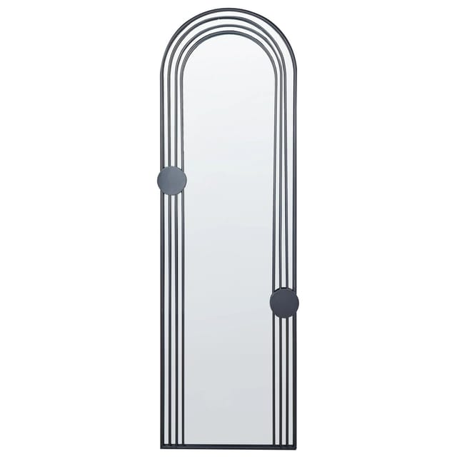 Beliani Wandspiegel AJAIN Schwarz 3x45x146