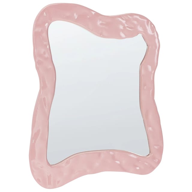 Beliani Wandspiegel PENCRAN Rosa 3x60x80
